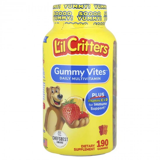 L'il Critters, Gummy Vites, мультивітаміни для щоденного приймання, 190 мармеладок