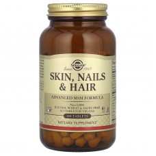 Solgar, шкіра, нігті та волосся, поліпшена формула з МСМ, 120 таблеток