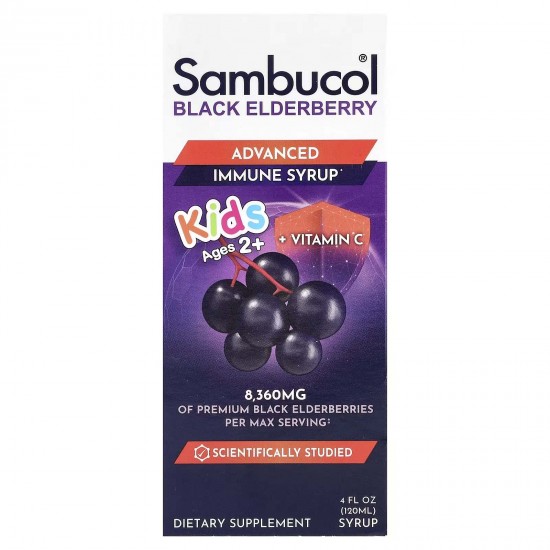 Sambucol, сироп із чорної бузини, для дітей, з ягідним смаком, 120 мл (Основний склад)