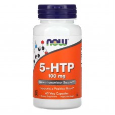 NOW Foods, HTP 5-гідрокситриптофан, 100 мг, 60 вегетаріанських капсул
