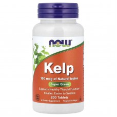 NOW Foods, Kelp бурі водорості, 150 мкг, 200 таблеток