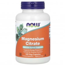 NOW Foods, цитрат магнію,120 рослинних капсул
