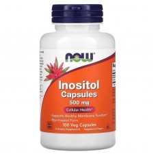 NOW Foods, інозитол, 500 мг, 100 вегетаріанських капсул