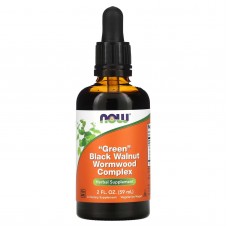 NOW Foods, комплекс із незрілим чорним горіхом і гірким полином, 59 мл