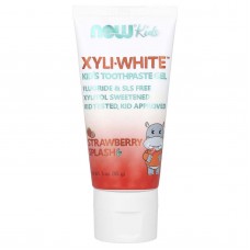 NOW Foods, XyliWhite, зубна паста-гель для дітей, полуничний смак, 85 г
