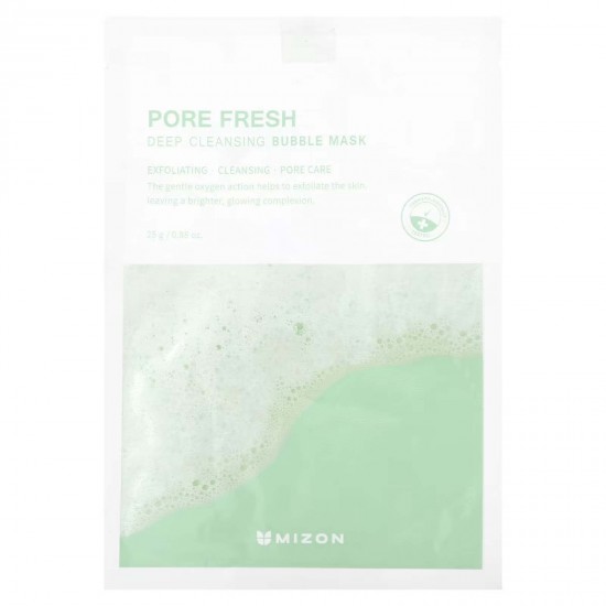 Mizon, Pore Fresh, глибоко очищувальна маска з бульбашками, 1 шт., 25 г