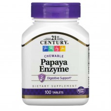 21st Century, фермент папайї, 100 жувальних таблеток